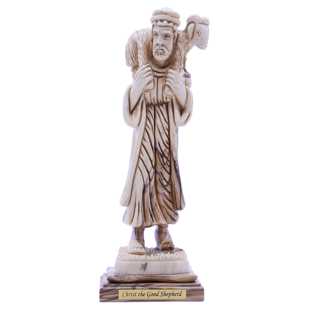 A Fully Hand Cavred unique piece The good Shepherd