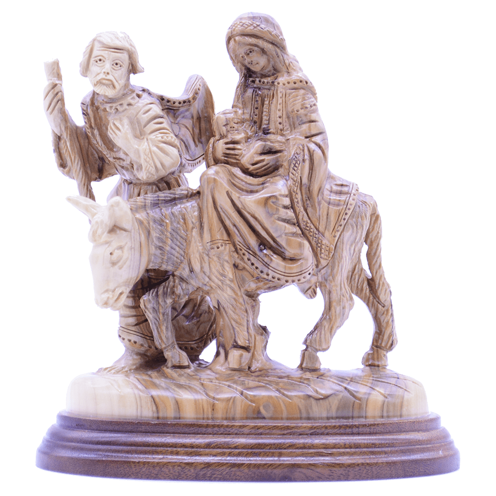 A Fully Hand Carved unique piece Flight to Egypt