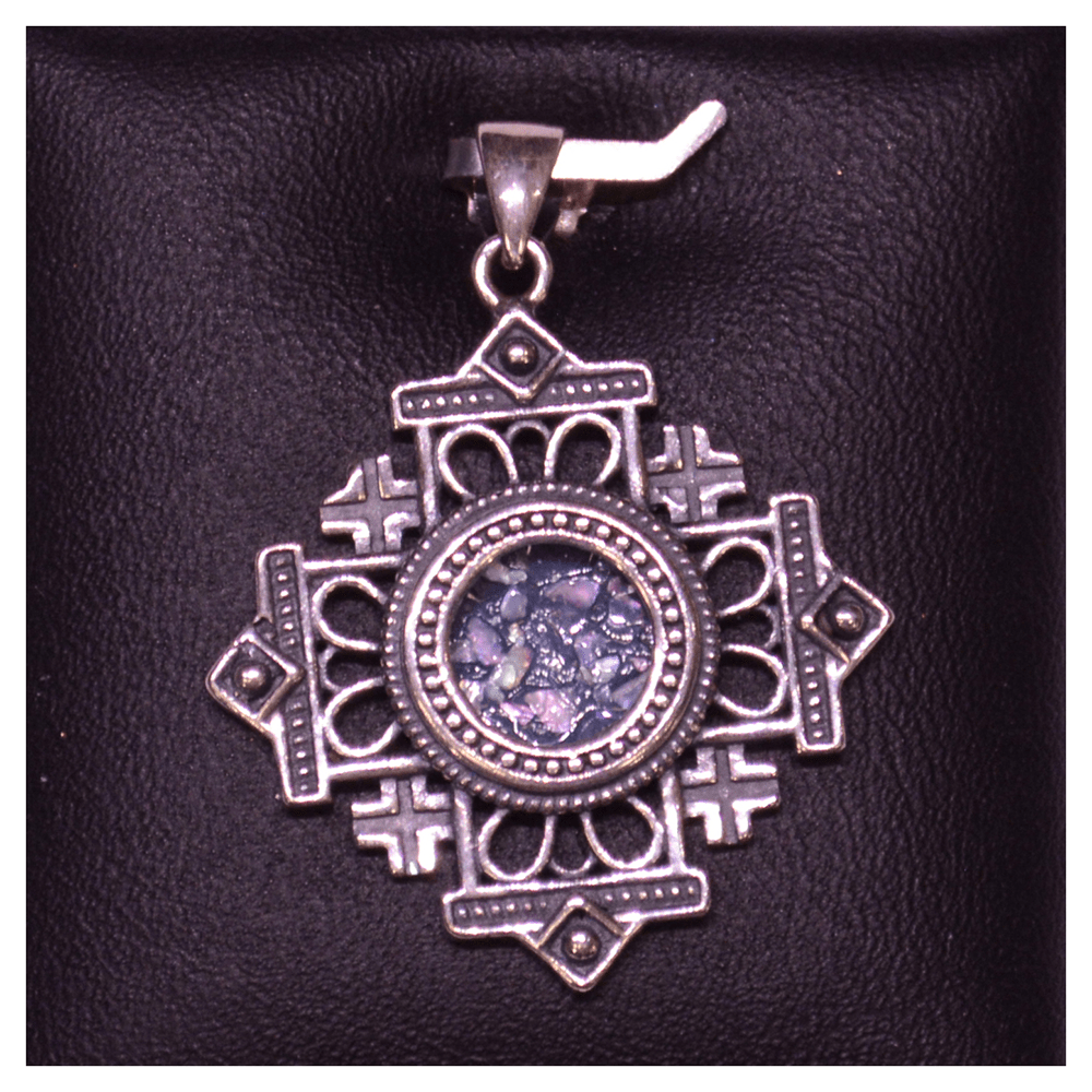 Jerusalem Cross with Roman Glass