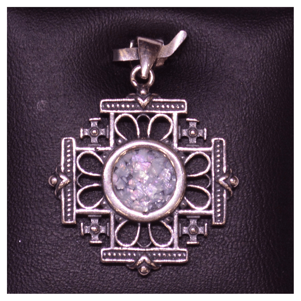 Jerusalem Cross with Roman Glass