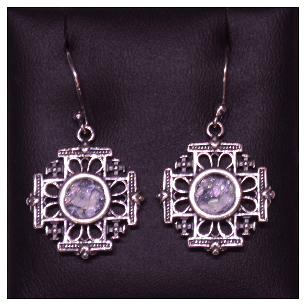 Jerusalem Cross with Roman Glass