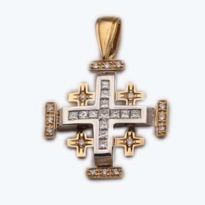 Small Jerusalem Cross Princess Cut
