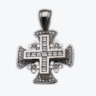 Small French Jerusalem Cross Princess Cut