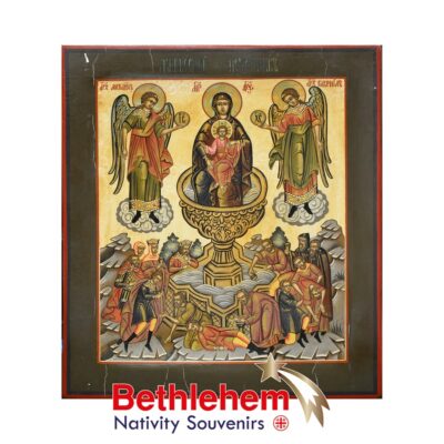 The Virgin Mary fountain life. Russian icon from the 20th century