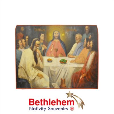 The Last Supper Icon. Old Russian Icon from the middle of the 19th century