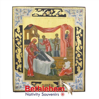 Nativity of Mary Icon. Russian Icon from the 20th century