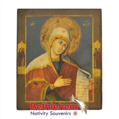 Mary Part of Deesis. Old Ukranian Icon from the end of the 19th century