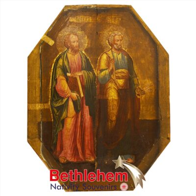 Holy Apostles Peter and Paul Icon. Very Old Russian Icon from the early 19th century