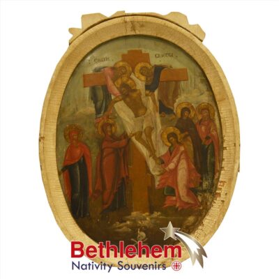 Descent of the Cross. Very Old Russian Icon from the 18th century