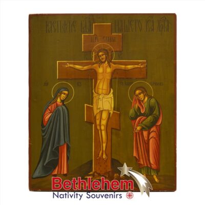 The Crucifixion Icon. Old Russian Icon from the 19th century