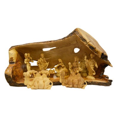 A Masterpiece Nativity Set Fully Hand Carved